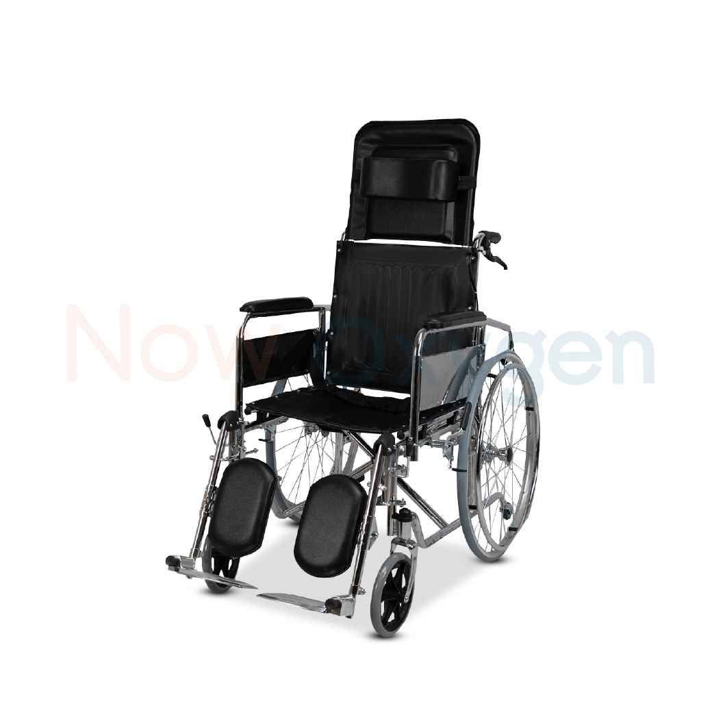 รถเข็นแมนนวล รุ่นพนักพิงสูง ปรับเอนนอน ปรับเหยียดขา ( Strong Manual High Back ) รับประกัน 1 ปี