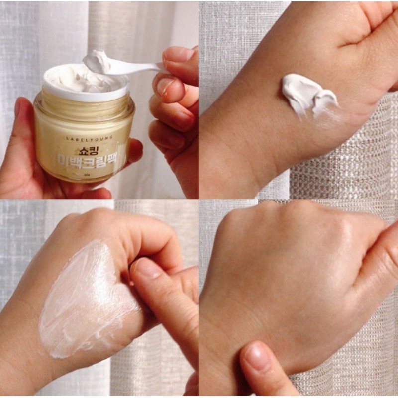 Label Young Shocking Whitening Cream Pack 50g. ครีมน้ำนมสูตรใหม่ 2025