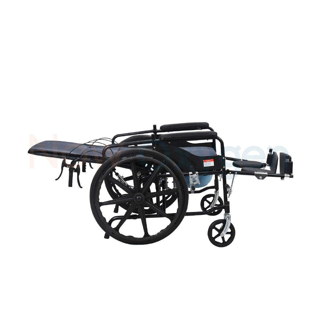 รถเข็นแมนนวล รุ่นพนักพิงสูง ปรับเอนนอน ปรับเหยียดขา (High Back Manual Wheelchair) รับประกัน 1 ปี