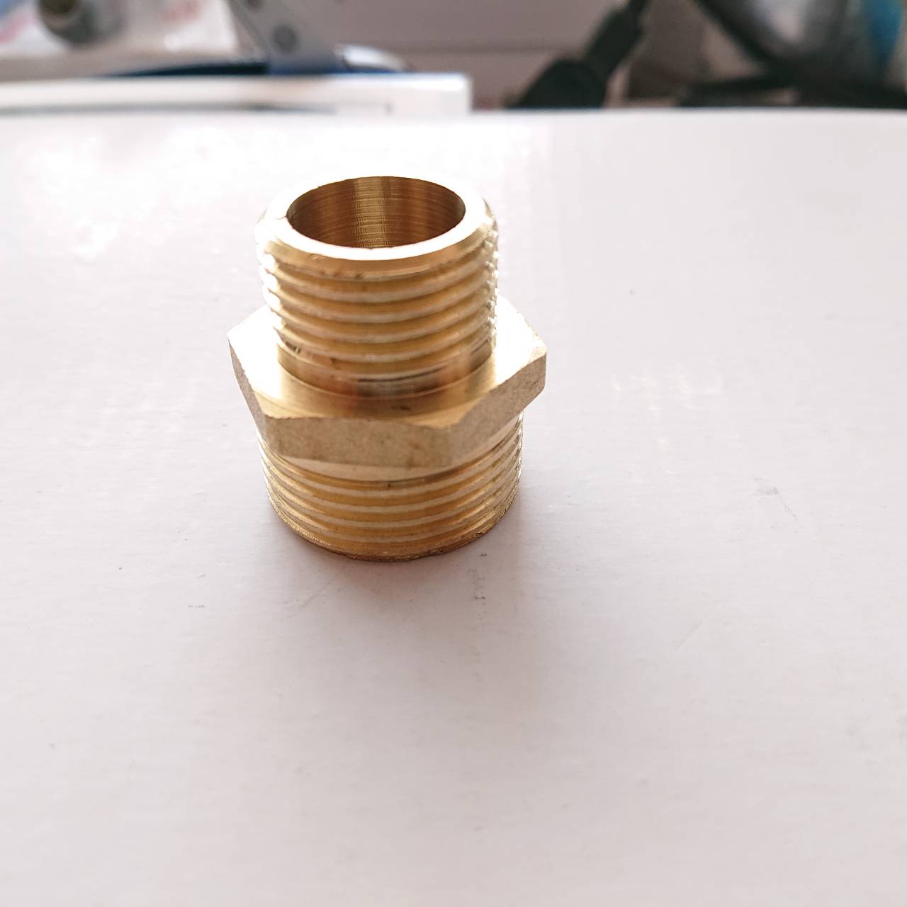 ทองเหลือง ข้อต่อตรง6หุนลด4หุน เกลียวนอก นิปเปิ้ล #060425