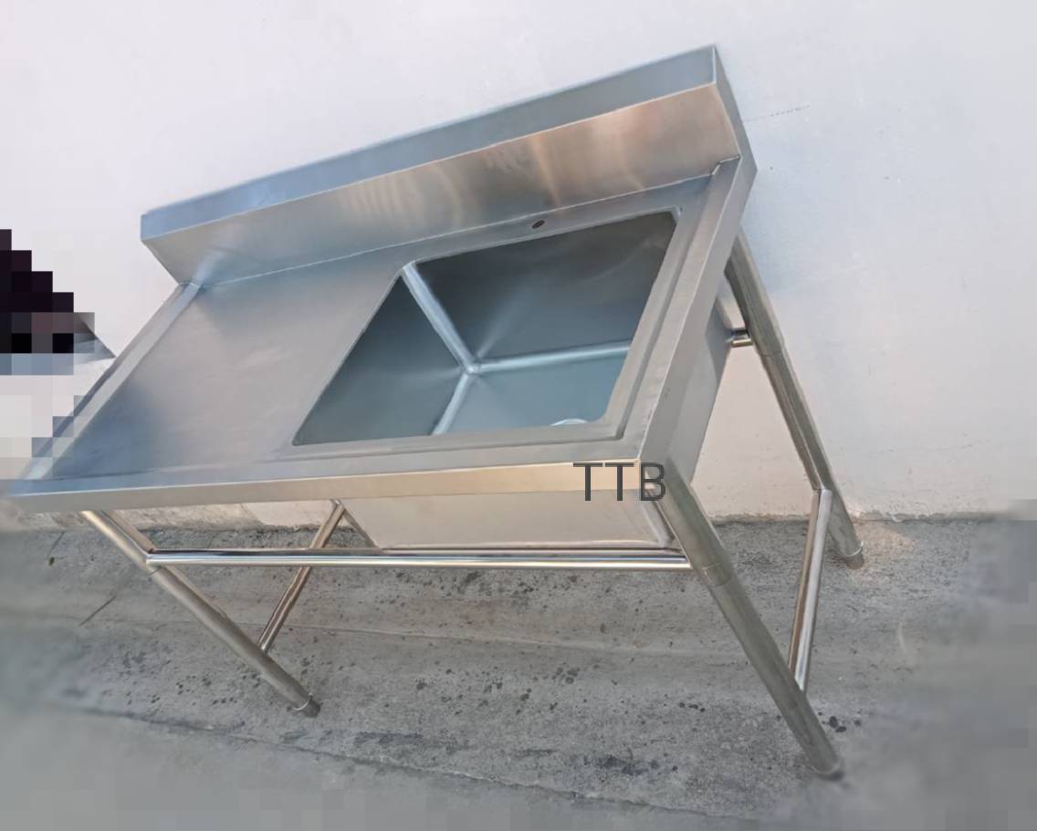 ซิงค์ล้างจานสแตนเลส 1 หลุมพักซ้าย #304 🔺รุ่น：SWBC-1268L