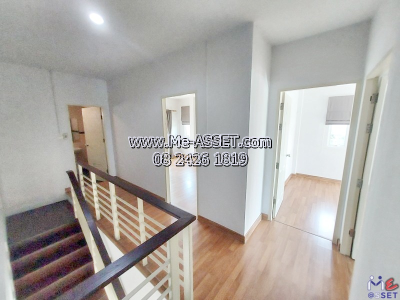 ขายถูกทาวน์โฮม หลังมุมต้นโครงการ ย่าน ซอยวัดท่าเกวียน เลียบคลองพระอุดม คลองบางไผ่ วัดทองสะอาด ลาดหลุมแก้ว : ม.บ้านสวนธนาการ์เด้น : 2 ชั้น 43.4 ตร.วา