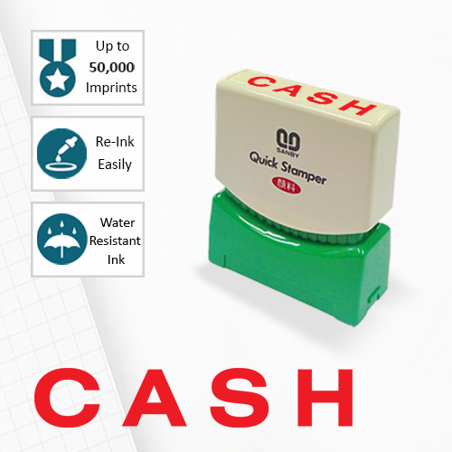 SANBY ตรายางสำเร็จรูป หมึกในตัว รุ่น QUICK STAMPER (S) C1R [CASH]