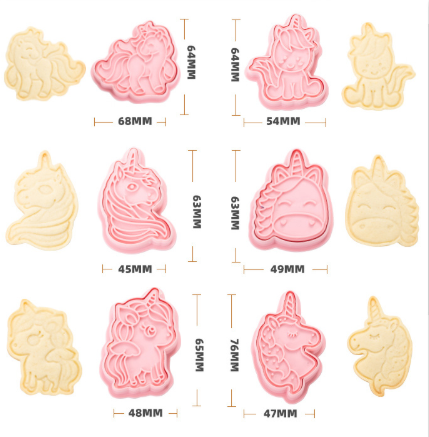 พิมพ์กดคุกกี้ลายโพนี่ พิมพ์กดคุกกี้ลายยูนิคอร์น
