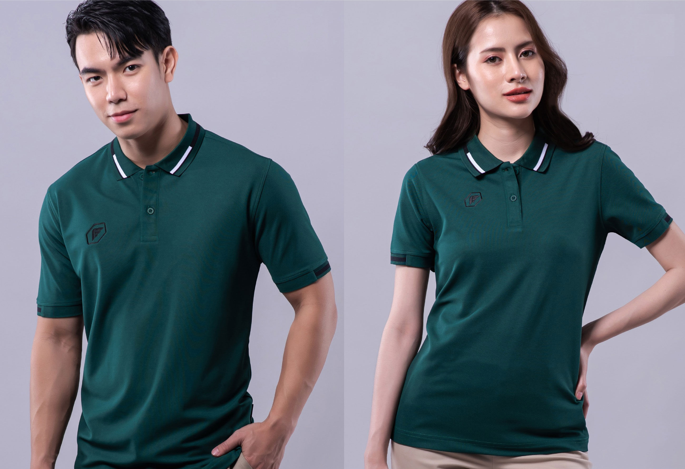 PEGAN POLO เสื้อโปโลสปอร์ต เสื้อคอปก เสื้อทีม คลาสสิค 16-22059 เขียวเข้ม