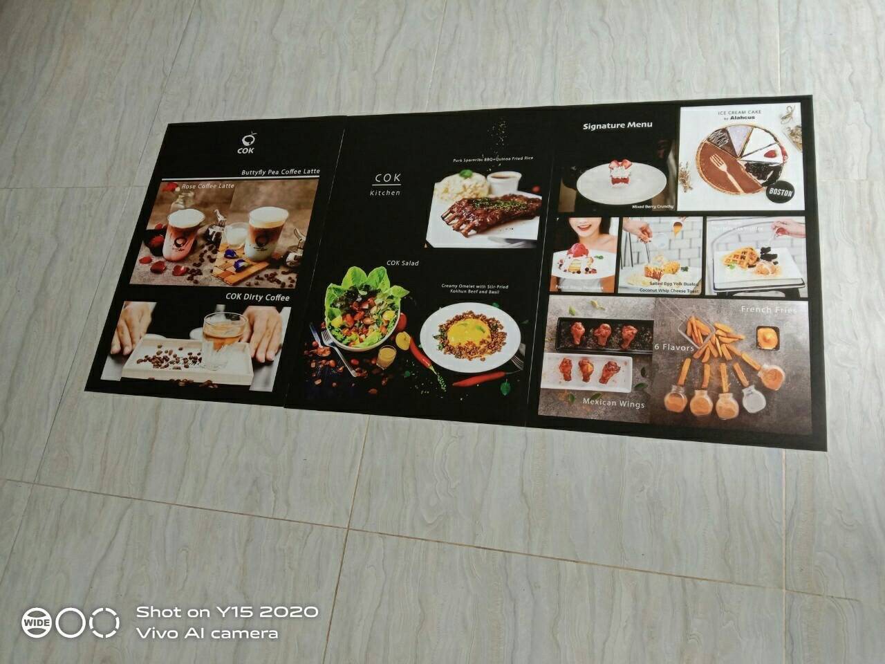 งานพิมพ์สกีน สติ๊กเกอร์ติดพาสวู๊ด ร้านอาหาร