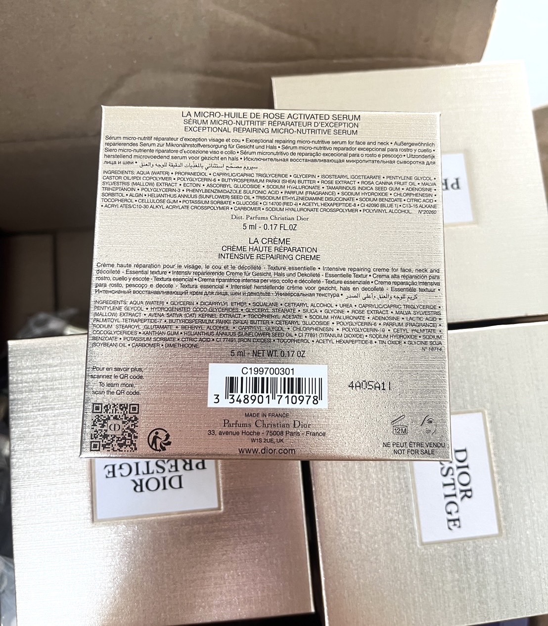 เซต 2 ชิ้น Dior Prestige Set 2 items เซรั่ม + ครีม