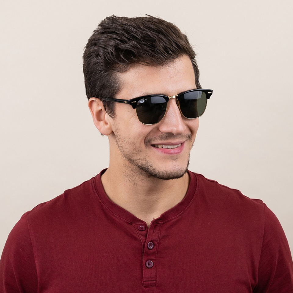 Ray Ban RB3016 901/58 S.51 Clubmaster Polarized lenses