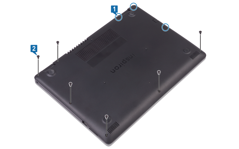 บอดี้โน๊ตบุ๊ค Bottom Base Dell Inspiron 3480 บอดี้ล่าง ฐานล่าง Dell 3480 ของแท้รับประกันศูนย์ Dell Thailand On-site Service