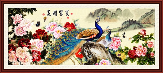 Peacock and Peony (พิมพ์ลาย)