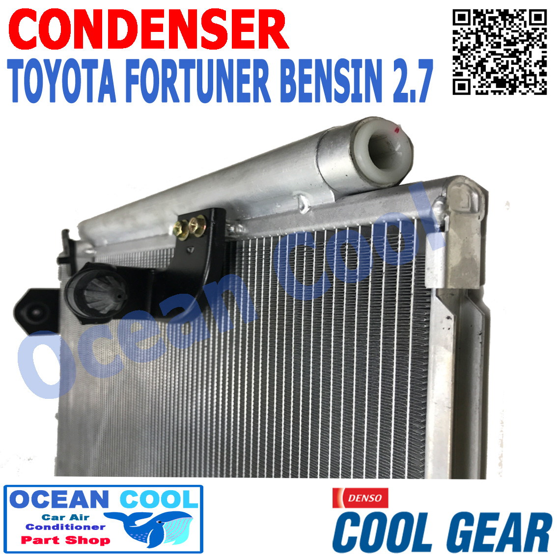 แผงแอร์ ฟอร์จูนเนอร์ 2004 - 2014 เบนซิน 2.7 CD0051 COOL GEAR รหัส DI447770-52004W CONDENSER TOYOTA FORTURNER BENSIN รังผึ้งแอร์ แผงรังผึ้ง แผงคอยล์ร้อน คอนเดนเซอร์ โตโยต้า ฟอจูนเนอร์ พ.ศ. 2547 ถึง 2557 denso อะไหล่ แอร์ รถยนต์ 2548 2549 2550 2551 2552 255