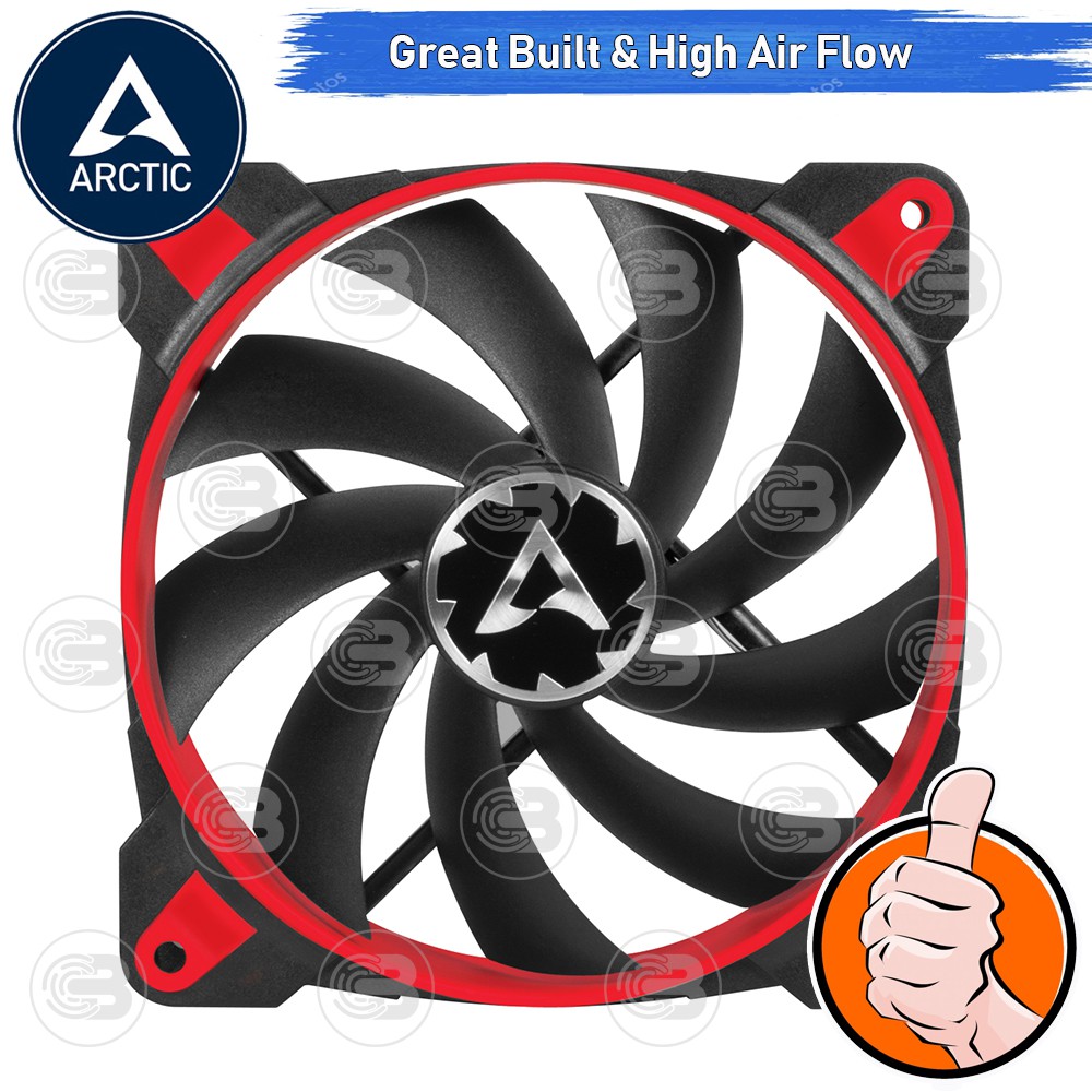 [CoolBlasterThai] ARCTIC BioniX F120 Red Gaming Fan with PWM PST (size 120 mm.) PC Fan Case ประกัน 10 ปี
