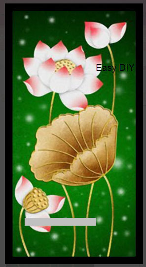 ครอสติสรูปดอกบัวมงคล 3 โดย easy diy ครอสติสคริสตัล