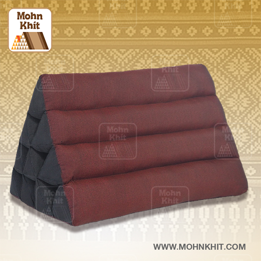 หมอนสามเหลี่ยม10ช่อง 50x28x30Cm.Decorate design Triangle kapok Traditional Floor Cushions 10 holes.