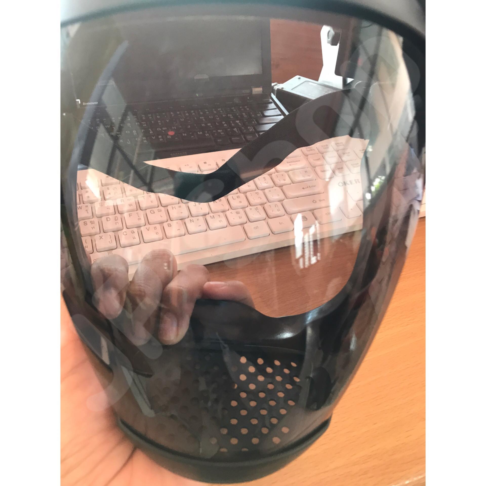 Face shieid หน้าสกากเฟสชิว สีดำ ใส่สบาย เต็มหน้า ราคาไม่แพง สนใจสั่งซื้อได้เลย #04250