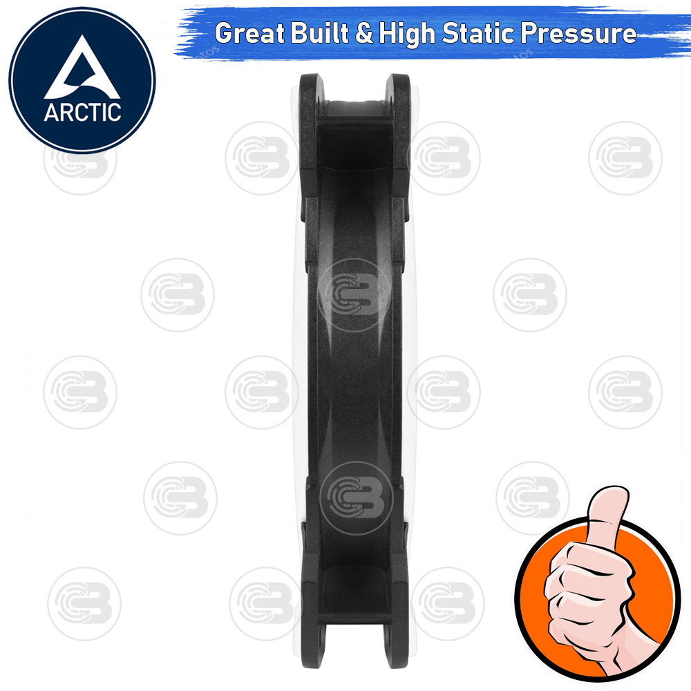 [CoolBlasterThai] ARCTIC BioniX P140 Black-White Pressure-optimised with PWM PST(size 140 mm.) PC Fan Case ประกัน 10 ปี