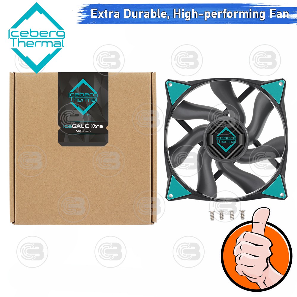 [CoolBlasterThai] Iceberg Thermal IceGALE Xtra 140 Black Fan Case (size 140 mm.) ประกัน 6 ปี