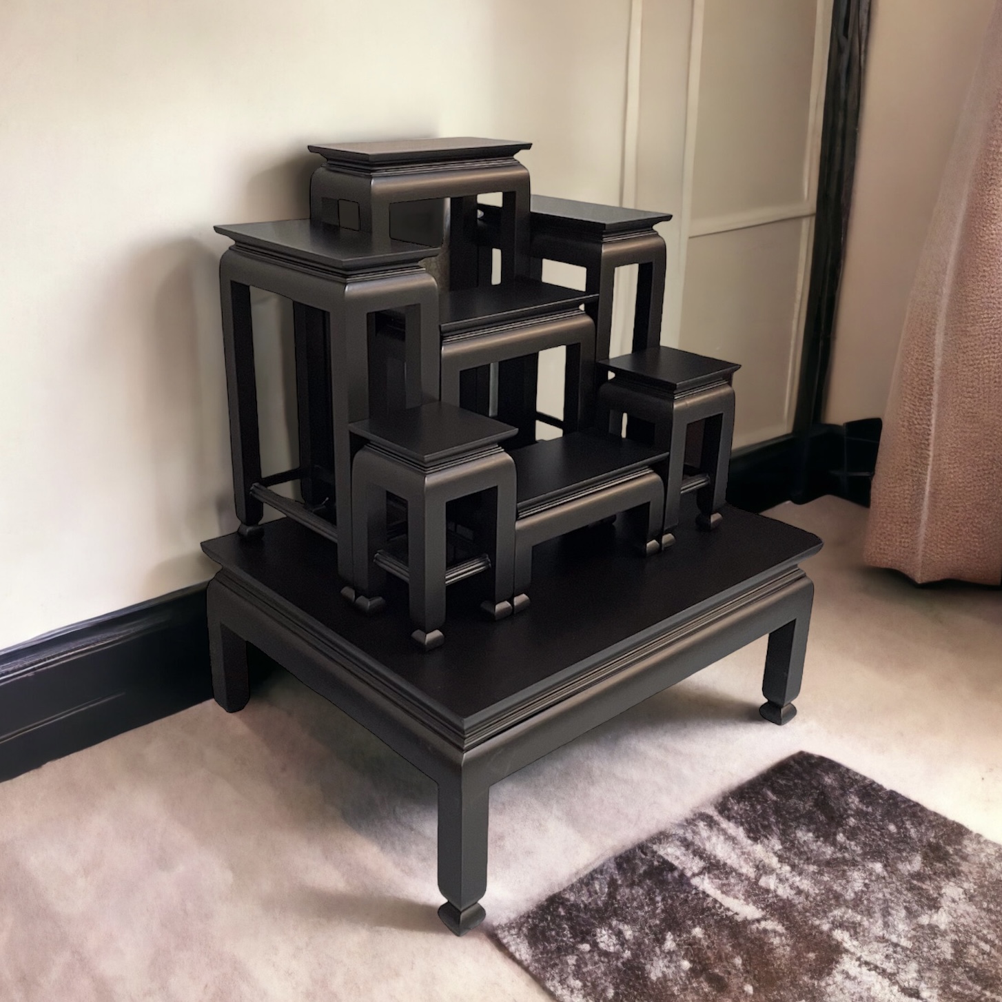 โต๊ะหมู่ 7 หน้า 6 ด้านโอ๊ค ขาตุ่ม