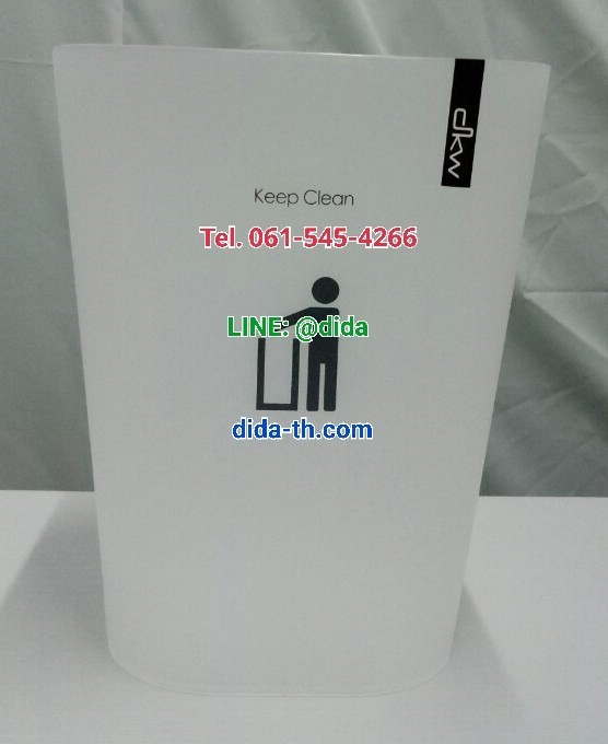 ถังขยะพลาสติกใส ทรงสี่เหลี่ยม 11 ลิตร ไม่มีฝา