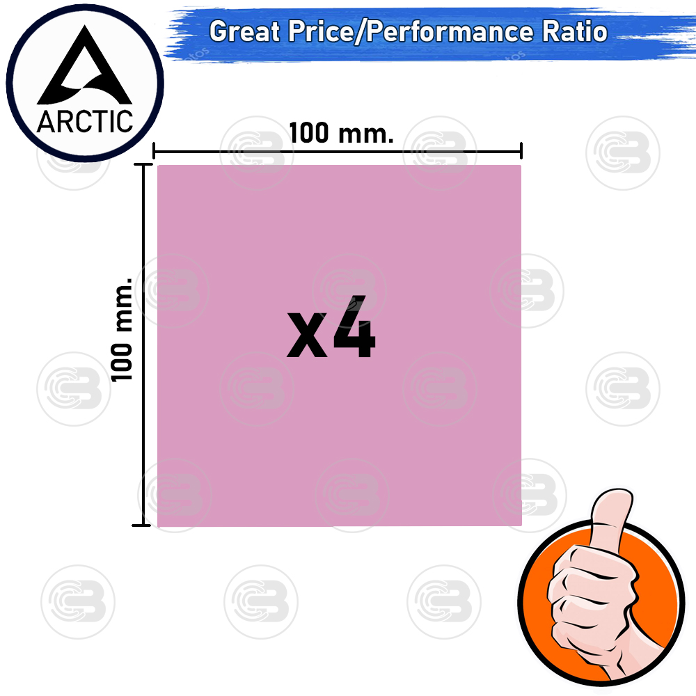[CoolBlasterThai] Arctic Thermal Pad (Basic Pad) TP-1 (APT2012) Value Pack 4Pcs 100x100x1.0 mm./1.2 W/mK