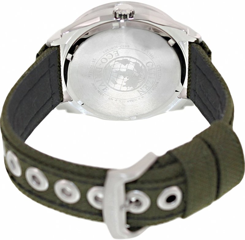 Citizen Eco-Drive Millitary นาฬิกาข้อมือผู้ชาย สายผ้าร่ม รุ่น AP4011-01W