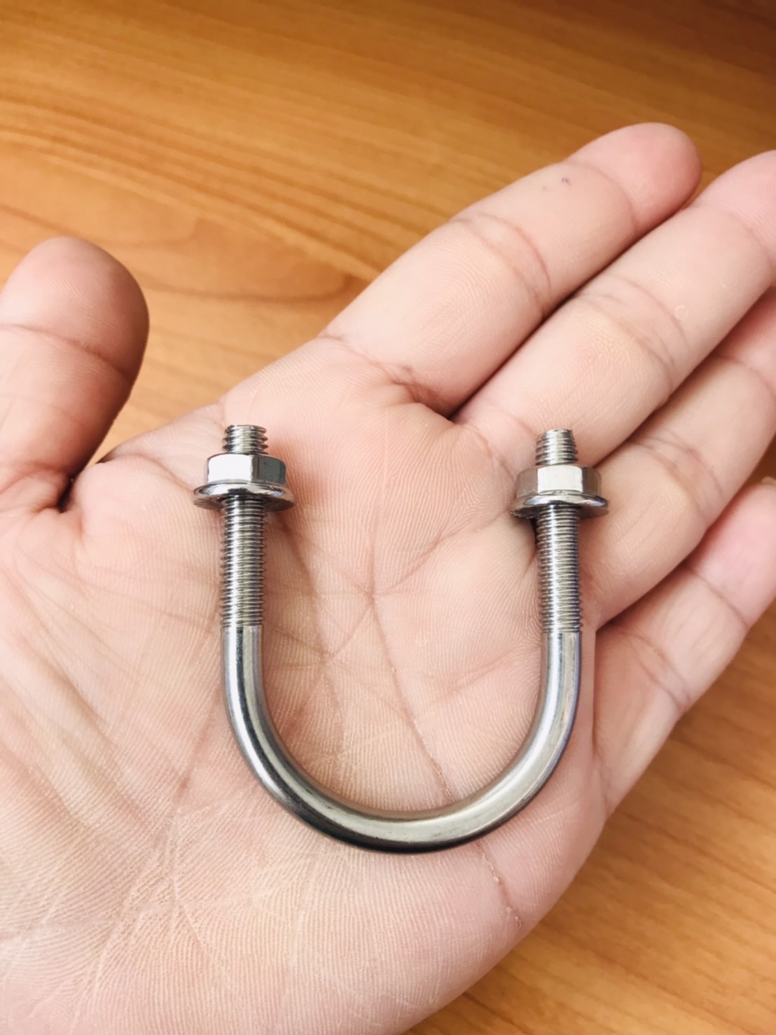 ยูโบลว์สแตนเลส+หัวน็อต ขนาด1นิ้ว ( 1 Inch Stainless Steel U-Bolt ) #82525 ราคา/ตัว