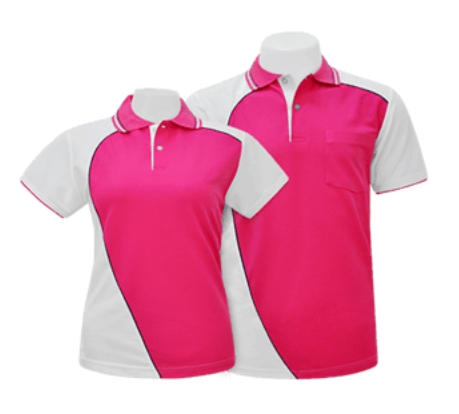 MN เสื้อโปโล ชมพู-สไลท์4 เนื้อผ้า TC Cotton ทรงสปอร์ตทั้งชายหญิง
