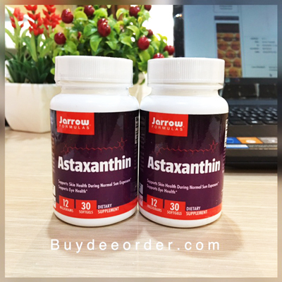 Jarrow Formulas Astaxanthin 12 mg 30 Softgels บำรุงสายตา ชะลอความเสื่อมของดวงตา ช่วยให้ผิวคงความอ่อนเยาว์ ลดริ้วรอย ความหย่อนคล้อยและจุดด่างดำ (Pre-order)