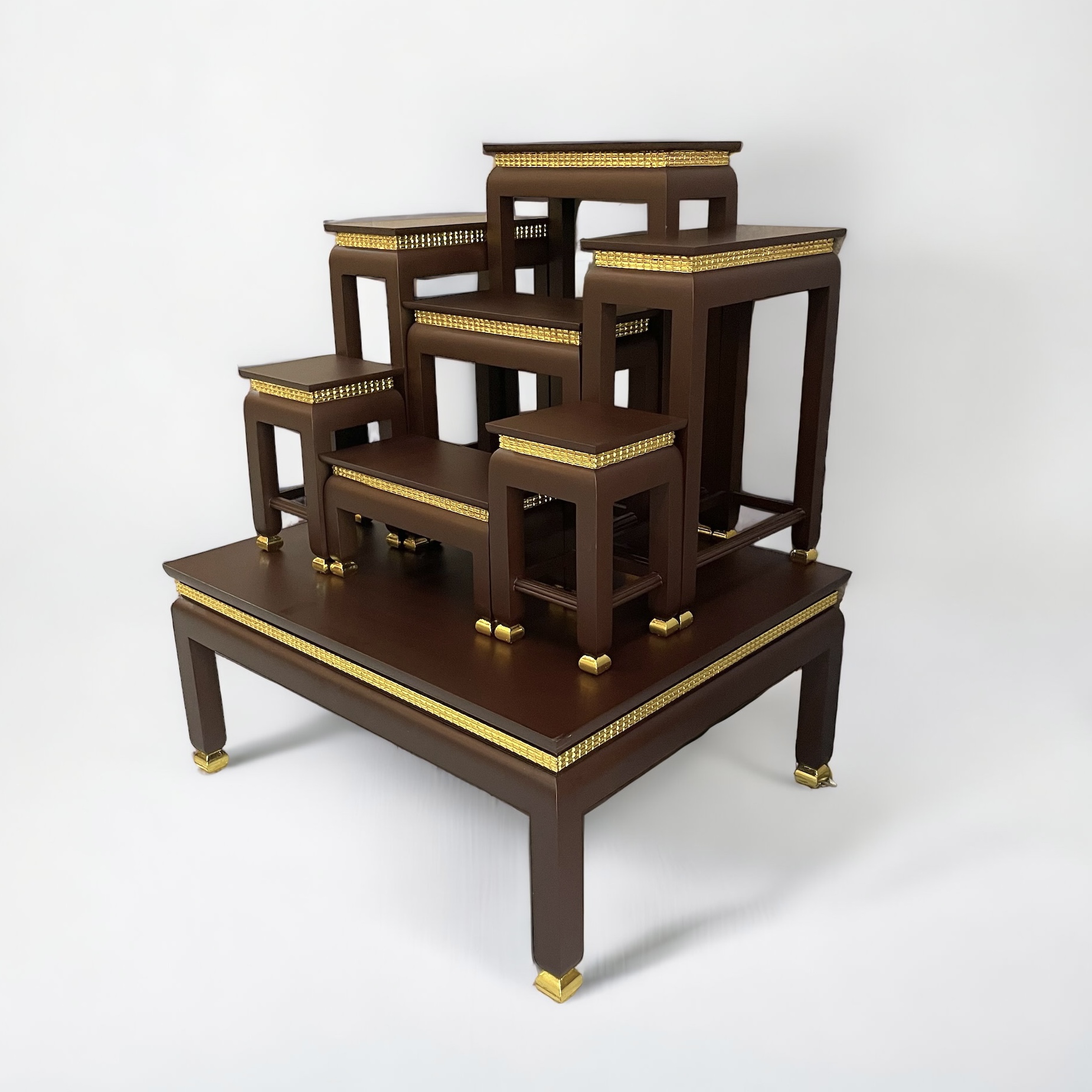 โต๊ะหมู่ 7 หน้า 6 พิกุลน้ำตาล ขาตุ่ม