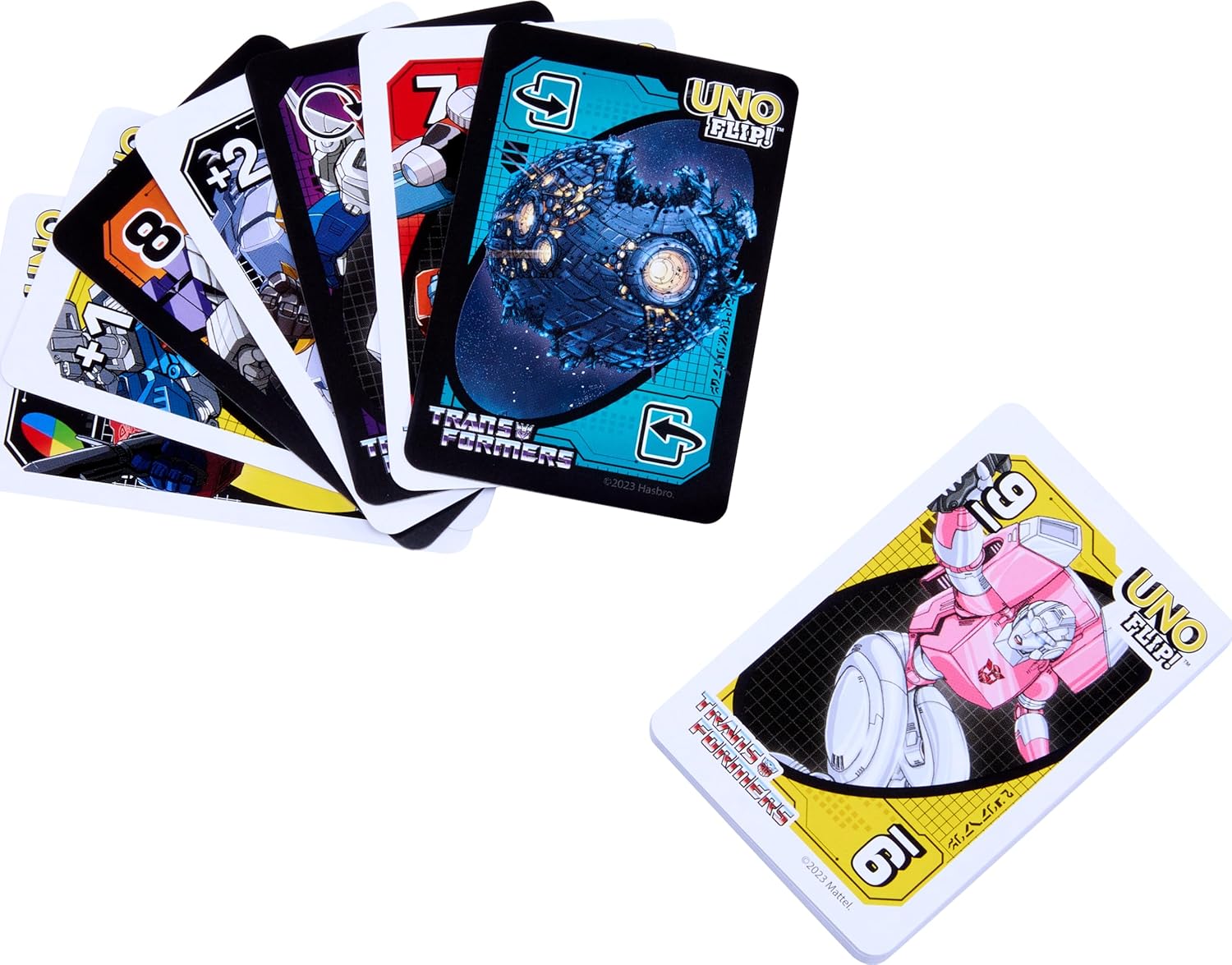 UNO Flip Transformers Card Game (Mattel) การ์ดอูโน่ฟลิปทรานฟอร์เมอร์ ลิขสิทธิ์แท้ #HXJ49