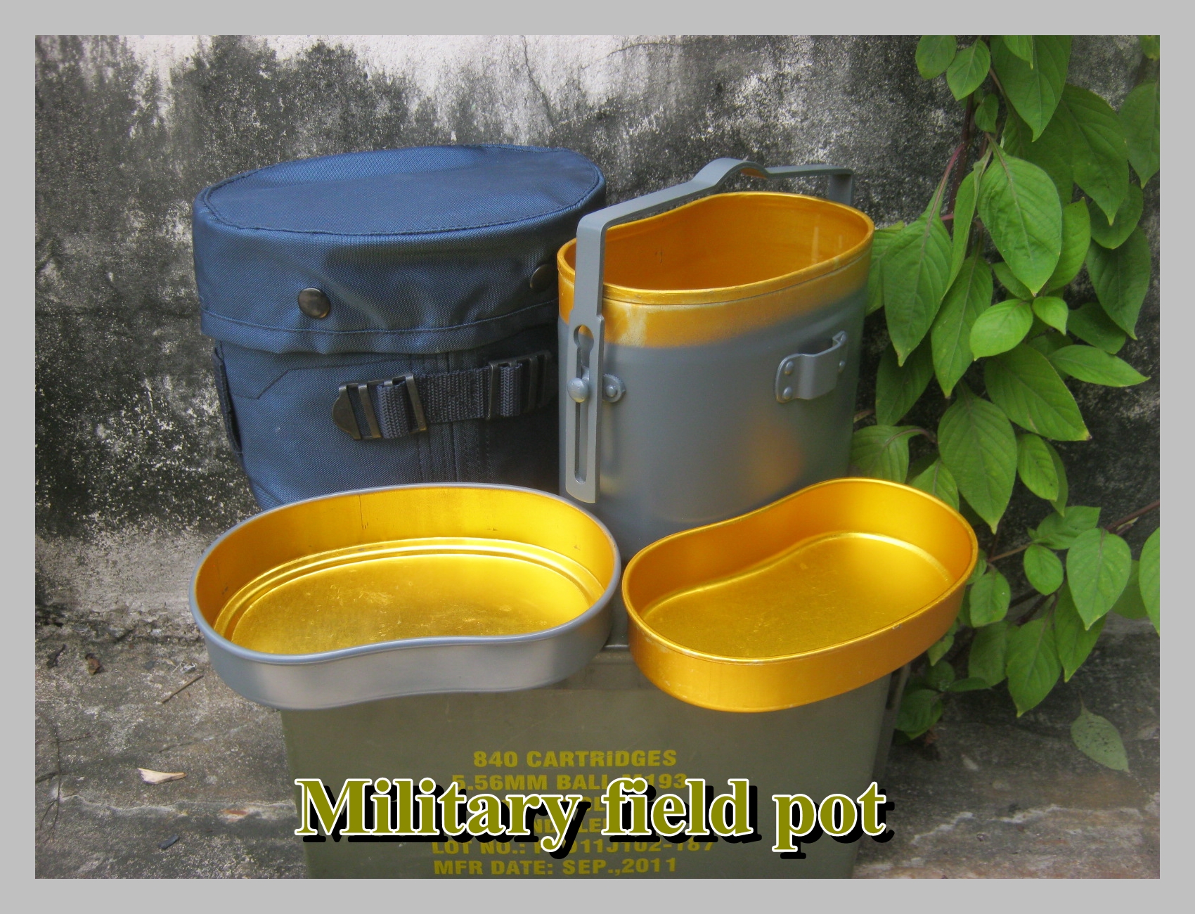 Army field pots, หม้อสนาม ผลิตใหม่ สีเทา