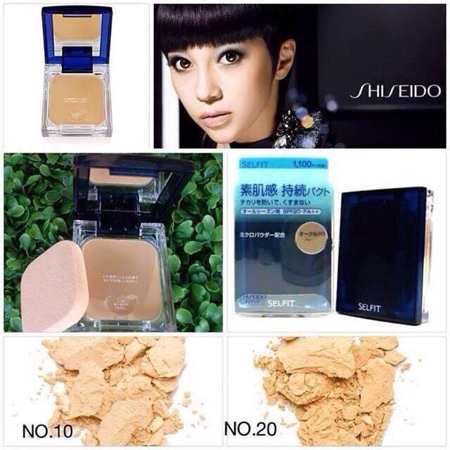 Shiseido Selfit Powder Foundation SPF 20 PA++ แป้งผสมรองพื้น Shiseido Selfit Powder มีทั้ง ตลับจริง และ รีฟิล