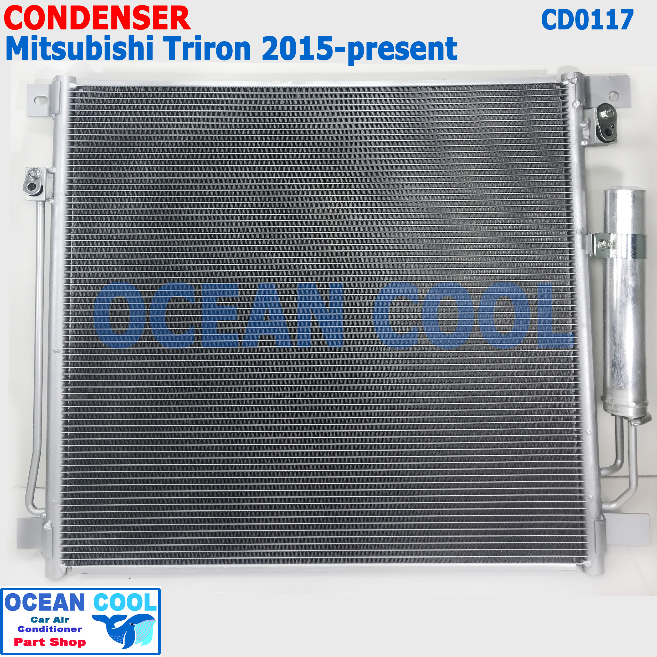 แผงแอร์ มิตซูบิชิ ไทรทัน 2015 - 2021 CD0117 Condenser For Mitsubishi Triton รังผึ้งแอร์ มิตซู แผงรังผึ้ง Mitsu แผงคอยล์ร้อน แถมไดเออร์