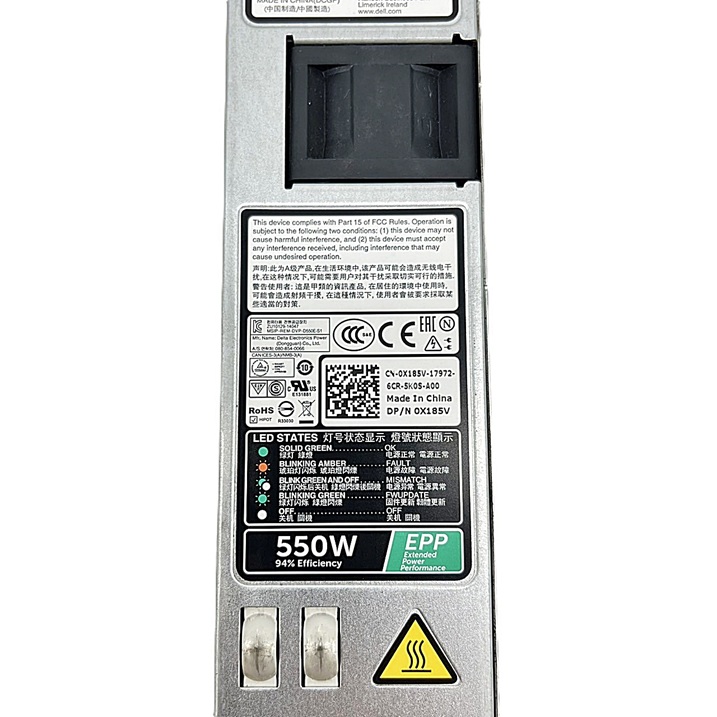 DELL 0X185V [TorCompTH Thailand ขายจำหน่าย ราคา] Dell 550W Power Supply for R330/R430,R440