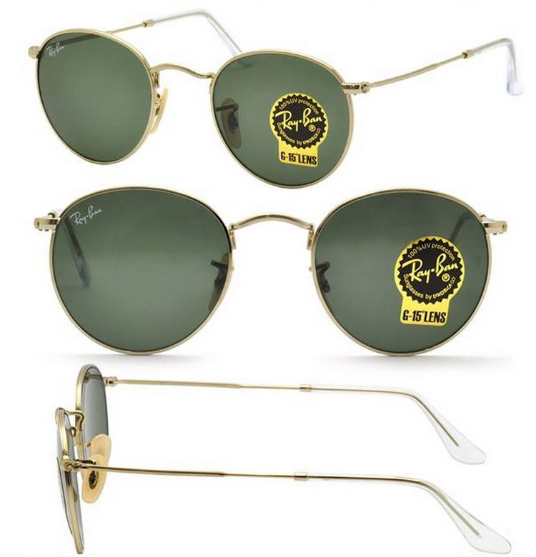 RayBan RB3447 001 Round Metal