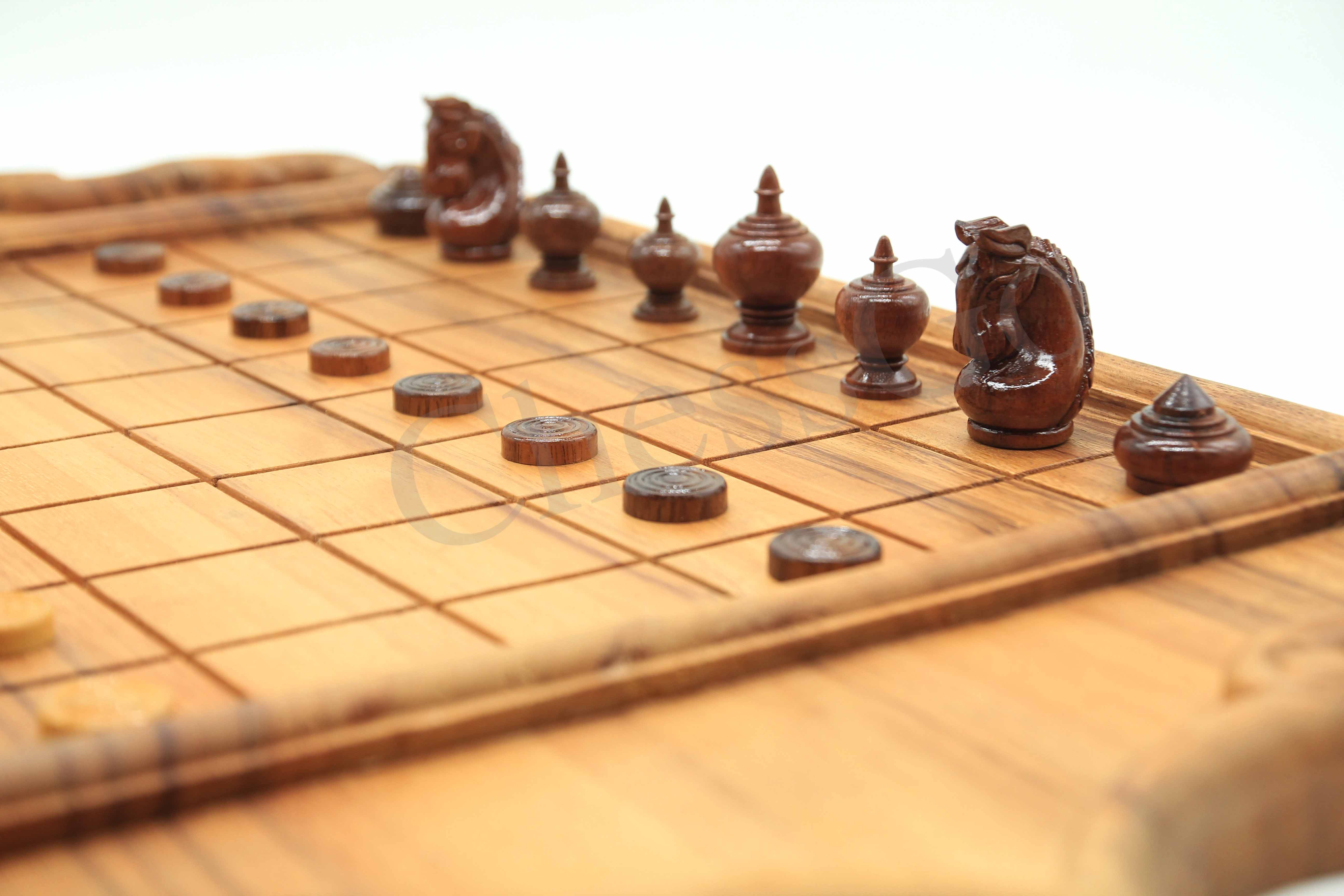 ชุดหมากรุกไทยไม้พฤกษ์B(ตัวไม้รุ่นหงส์มังกร)