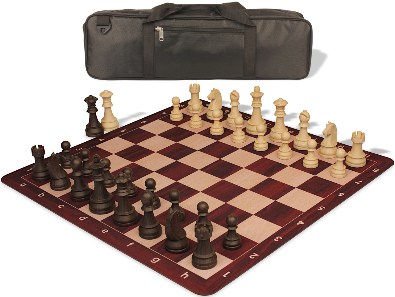 ชุดหมากรุกสากล German Knight Series Chess Set - Euro Wood Grain