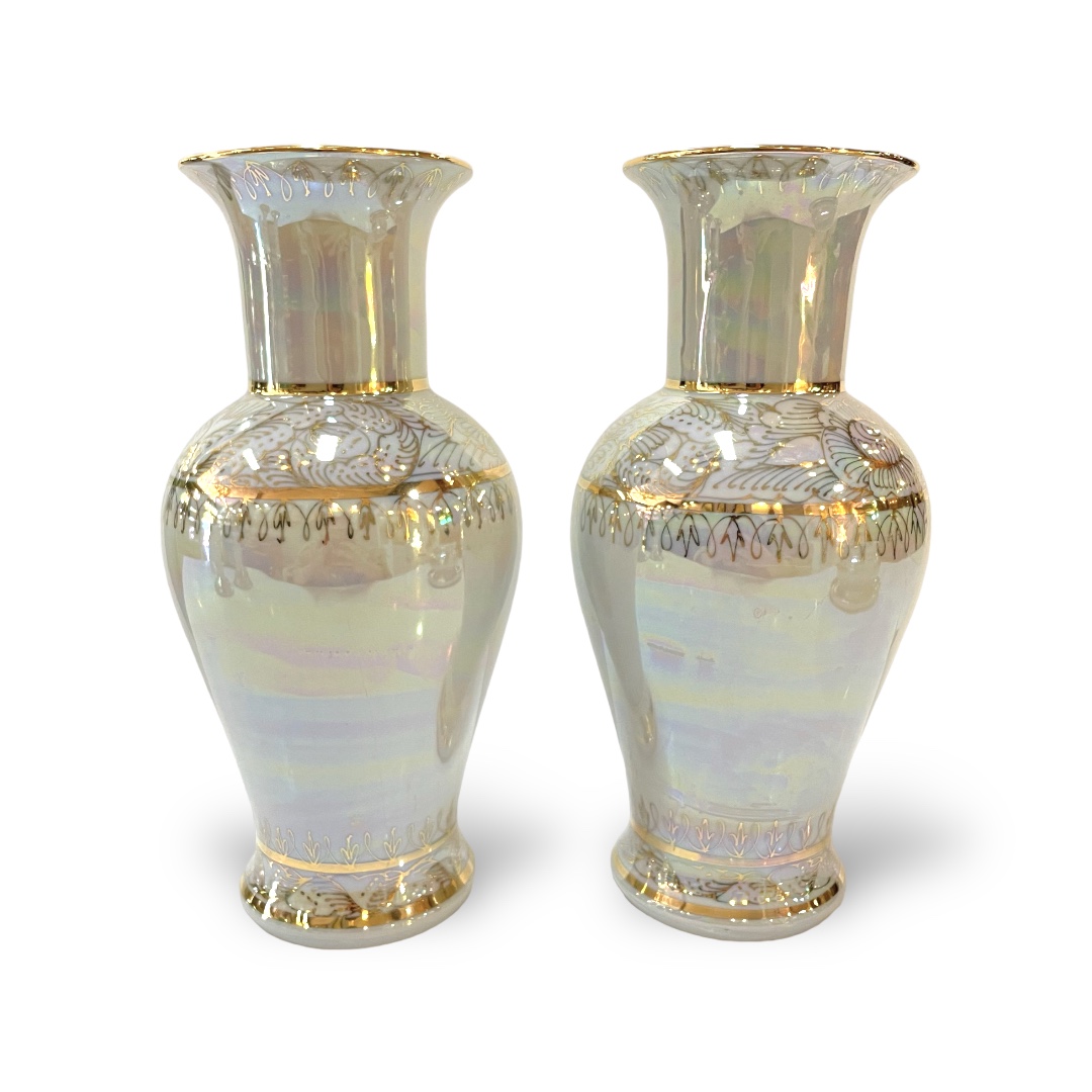 ชุดเบญจรงค์ สีขาวมุก ขนาด 10 นิ้ว