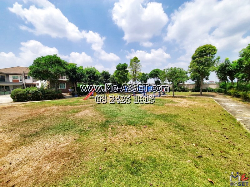 ขายและเช่า ทาวน์โฮมหลังมุม ย่าน เลียบคลองพระอุดม ซอยวัดท่าเกวียน คลองบางไผ่ วัดทองสะอาด ลาดหลุมแก้ว : ม.บ้านสวนธนาการ์เด้น : 2 ชั้น 40.2 ตร.วา