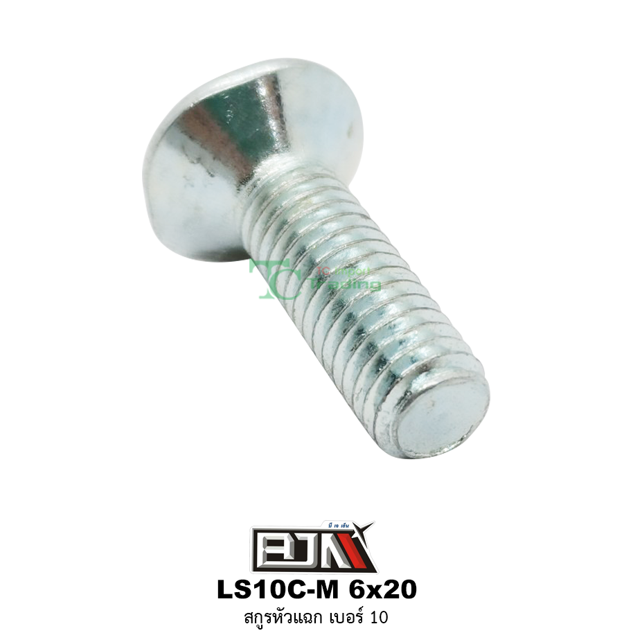 LS10C-M 6x20 สกูรหัวแฉก เบอร์ 10 ( 1 ถุงมี 50 ตัว )