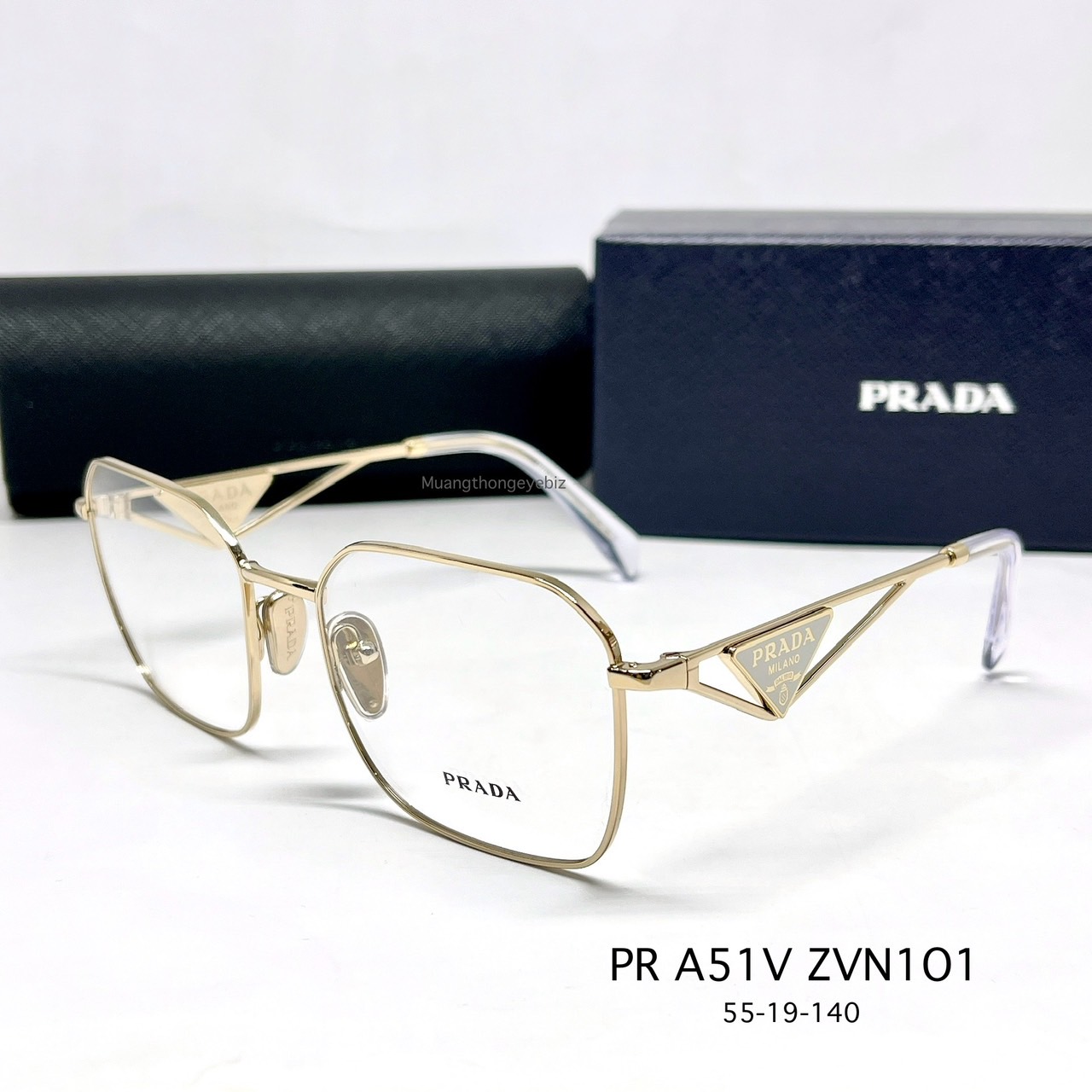 กรอบแว่นสายตา PRADA PR A51V ZVN1O1 - Pale gold