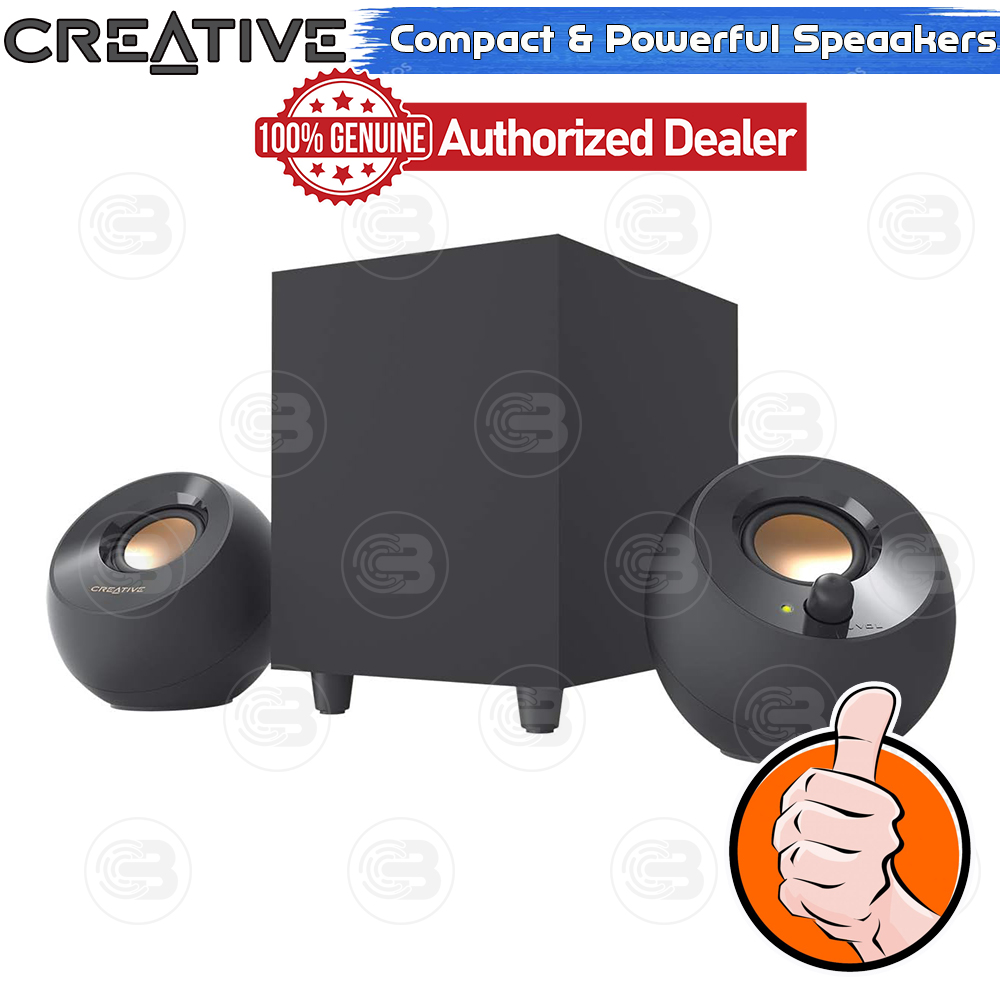 [CoolBlasterThai] CREATIVE SPEAKER PEBBLE PLUS 2.1 USB DESKTOP SPEAKERS WITH SUBWOOFER (BLACK)