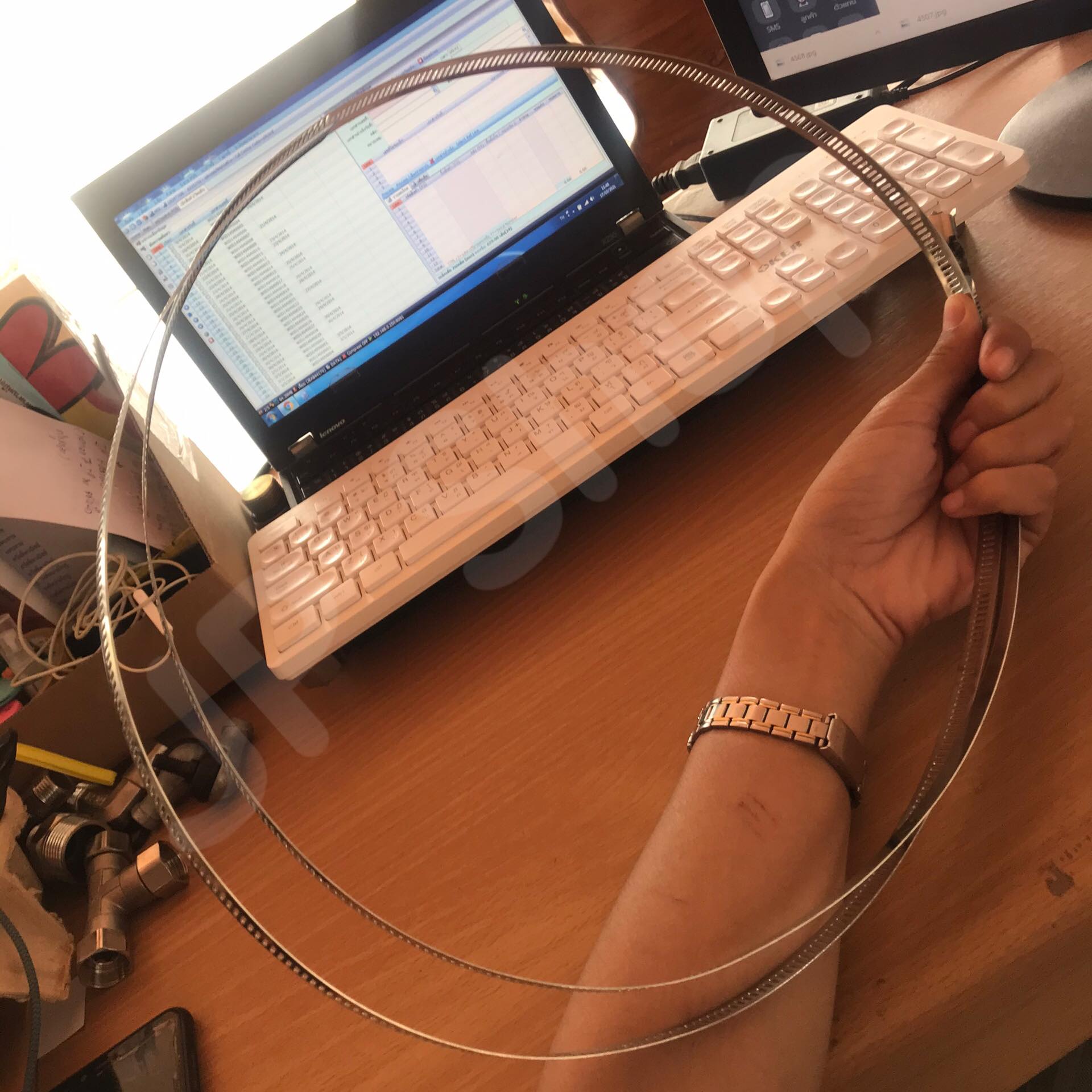 ปลอกรัดเส้นผ่านศูนย์กลาง550 (12 มม.) แคลมป์รัดท่อสแตนเลส 304 #00550