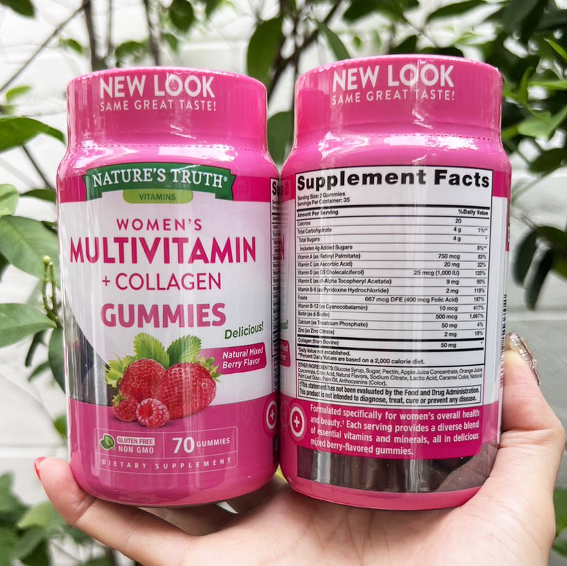 Nature’s Truth Vitamins Women's Multivitamin + Collagen Gummies 70 Gummies Natural Mixed Berry Flavor วิตามินรวมสำหรับผู้หญิง