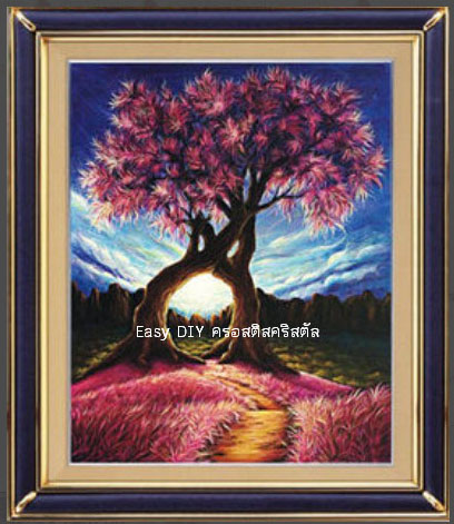 งานฝีมือ ครอสติสคริสตัลรูปต้นไม้แห่งรัก tree of love