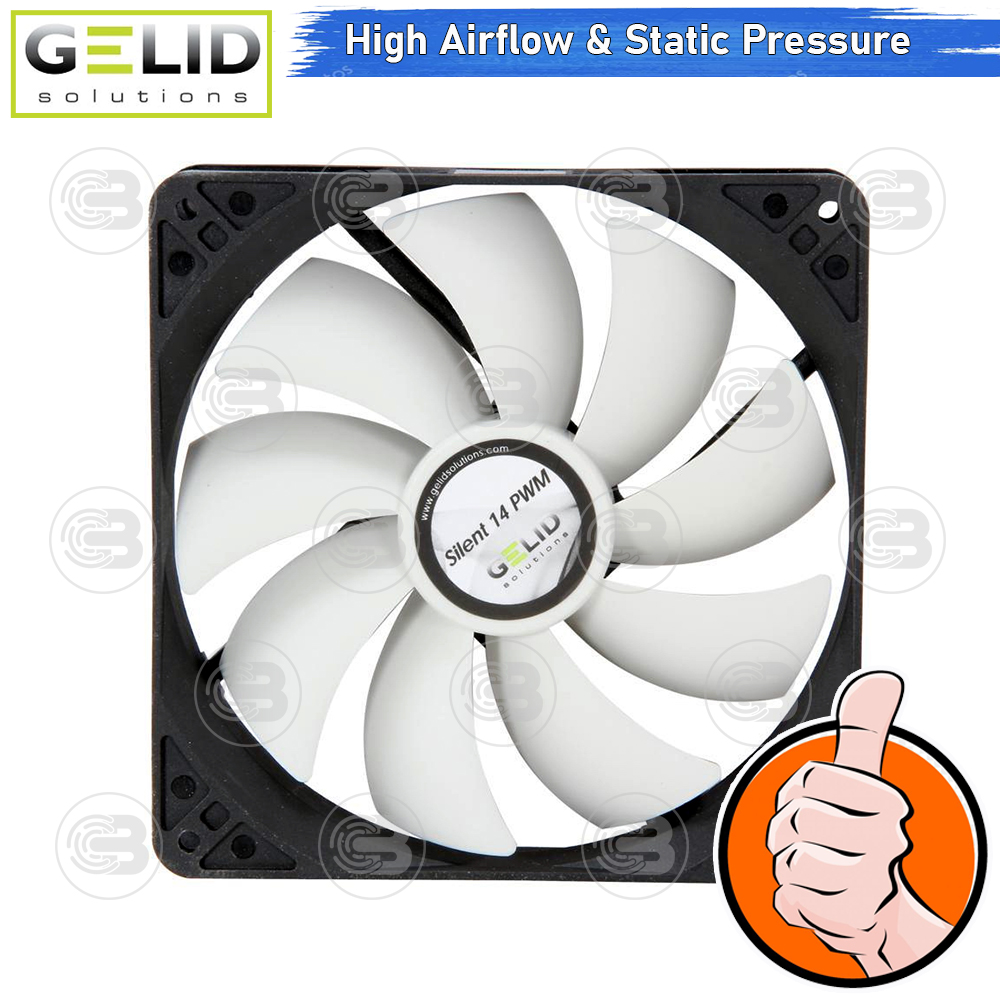 [CoolBlasterThai] GELID Silent 14 PWM PC Fan Case size 140 mm. ประกัน 3 ปี (FN-PX14-12)
