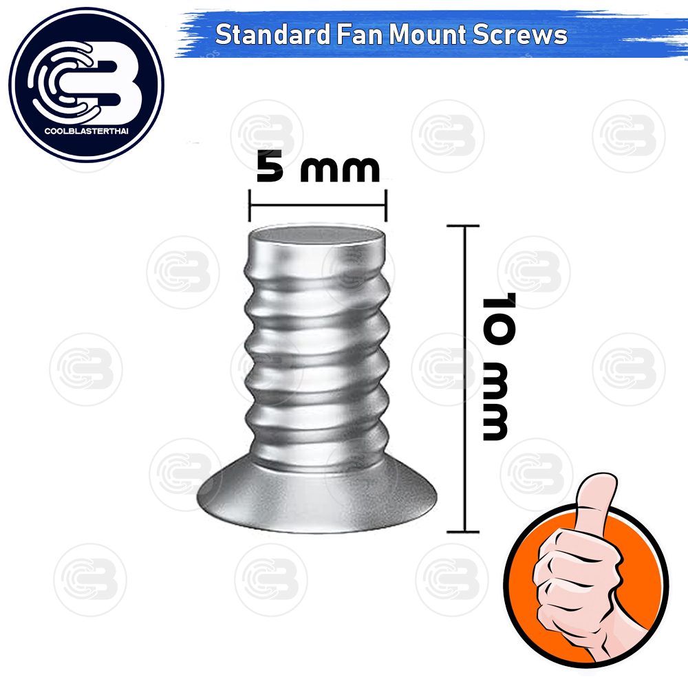 [CoolBlasterThai] M5 Fan Mount Screws Steel X4 (Silver)