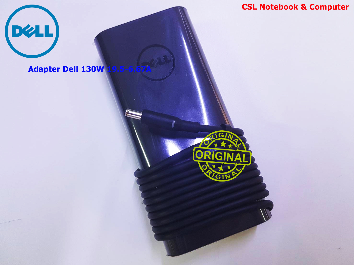Adapter โน๊ตบุ๊ค Dell Inspiron 5458 5755 แท้ สายชาร์จ Dell 5458 5755 130W ของแท้ รับประกันศูนย์ Dell Thailand ราคา พิเศษ