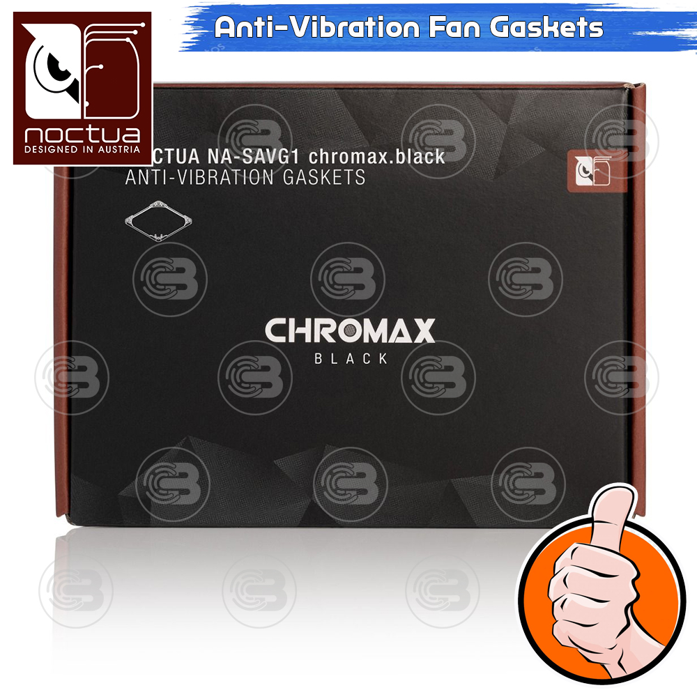 [CoolBlasterThai] Noctua NA-SAVG1 Chromax.Black Anti-vibration Gaskets For 120 mm Fan (Set Of 3)