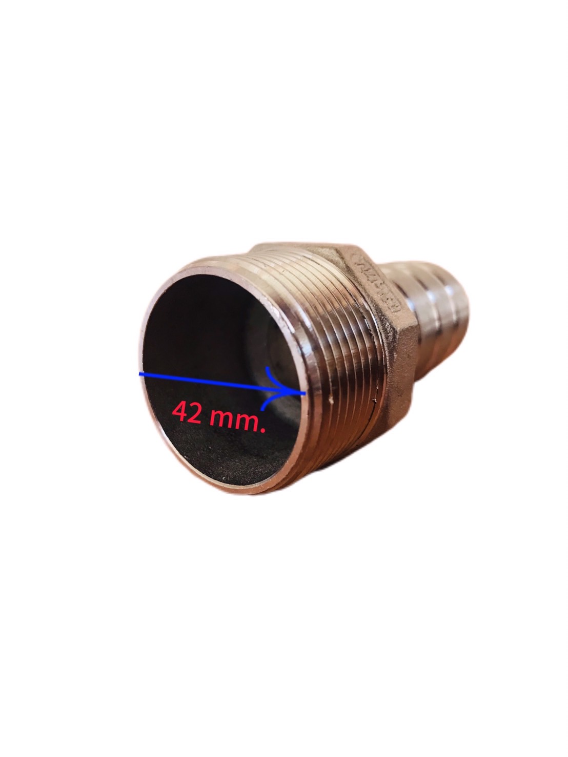 ข้อต่อตรงหางไหล 1 1/4 นิ้ว สแตนเลส 304 เกลียวนอก #12575